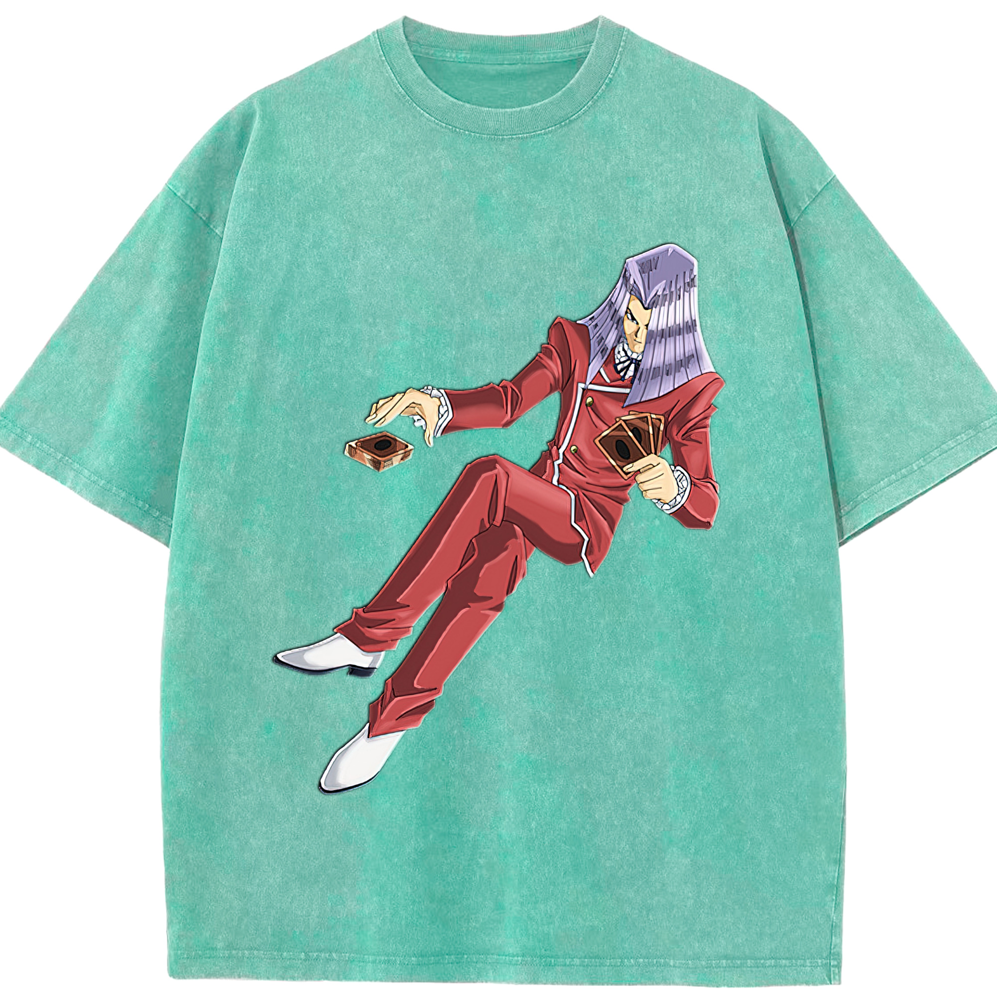 （画像用） 遊☆戯☆王 Yu-Gi-Oh! 綿100% ヴィンテージ風 半袖Tシャツ（フロントプリント）